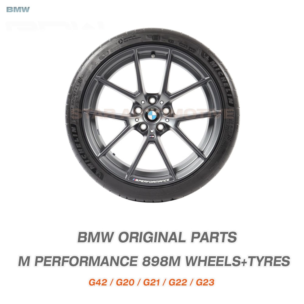 BMW M 퍼포먼스 898 M 프로즌 건메탈 그레이 19인치 휠 타이어 셋트 with PS4S TPMS