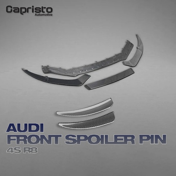CAPRISTO 카프리스토 AUDI 아우디 4S R8 V10 + 플러스 카본 프론트 스포일러 핀 셋트