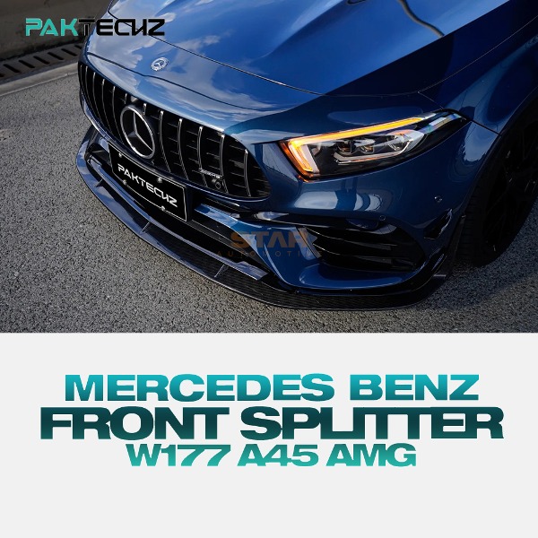 PAKTECHZ MERCEDES BENZ 벤츠 W177 A45 AMG 프론트 스플리터 드라이 카본