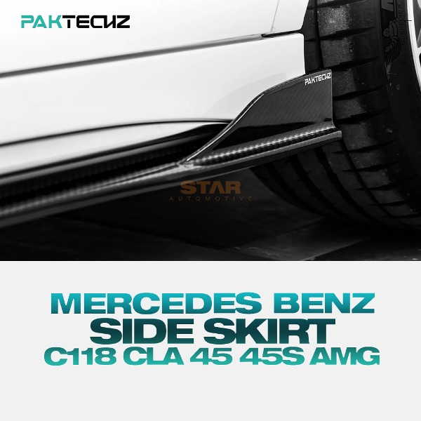 PAKTECHZ MERCEDES BENZ 벤츠 C118 CLA 45 45S AMG 사이드 스컷 드라이 카본