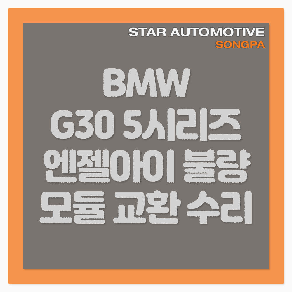 BMW G30 5시리즈 엔젤아이 불량 모듈 교환 수리 송파