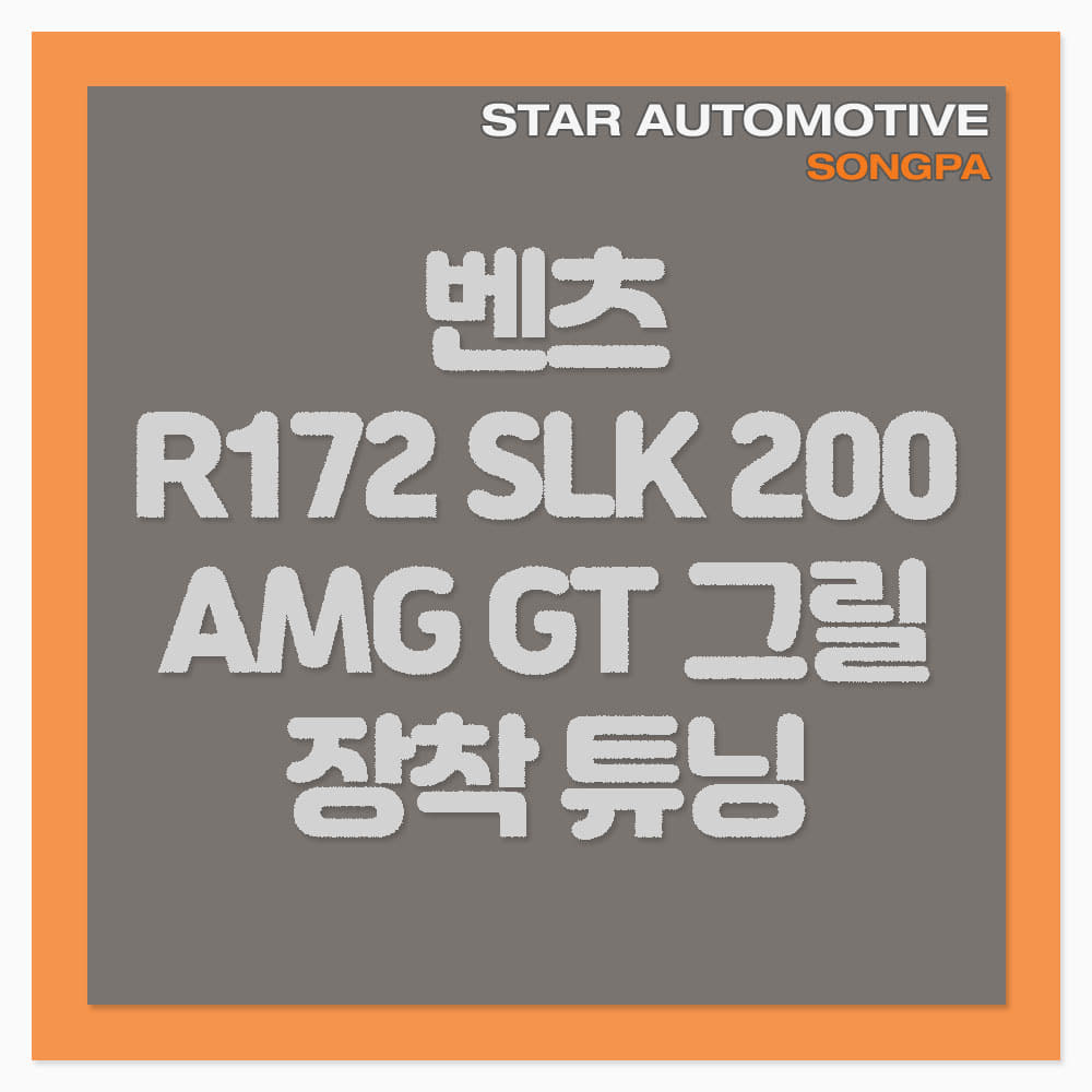 벤츠 R171 SLK 200 AMG GT 그릴 장착 송파
