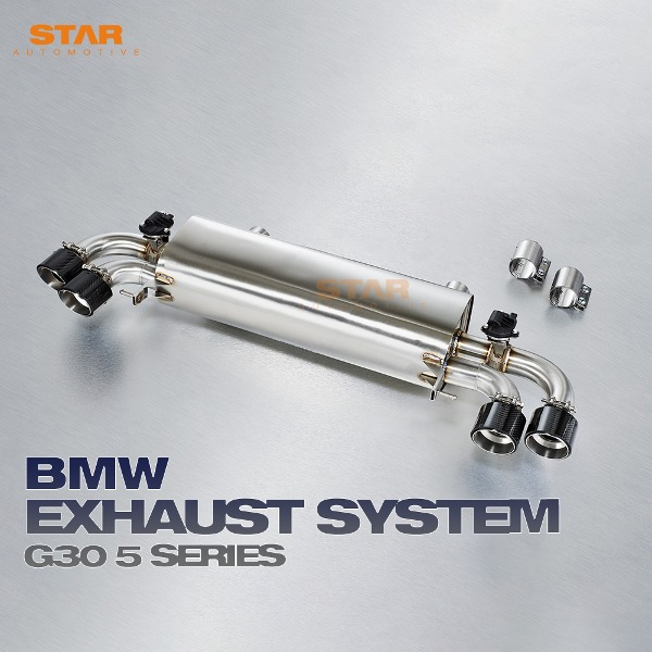 준비엘 브릴란테 BMW G30 5시리즈 M550i 배기시스템 가변 머플러 100파이 카본팁 순정가변 타입