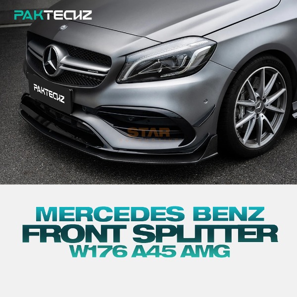 PAKTECHZ MERCEDES BENZ 벤츠 W176 A45 AMG 프론트 스플리터 드라이 카본