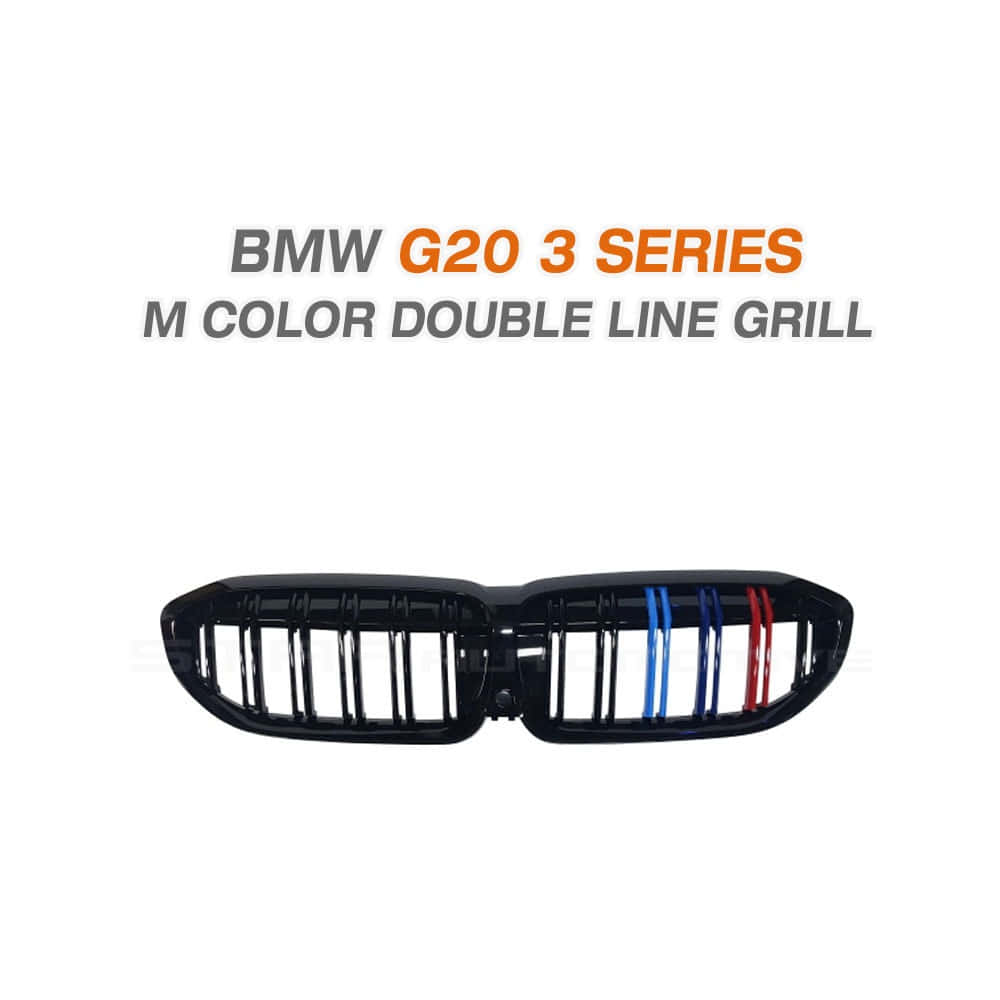BMW G20 3시리즈 M 칼라 3색 더블라인 2줄 그릴 유광
